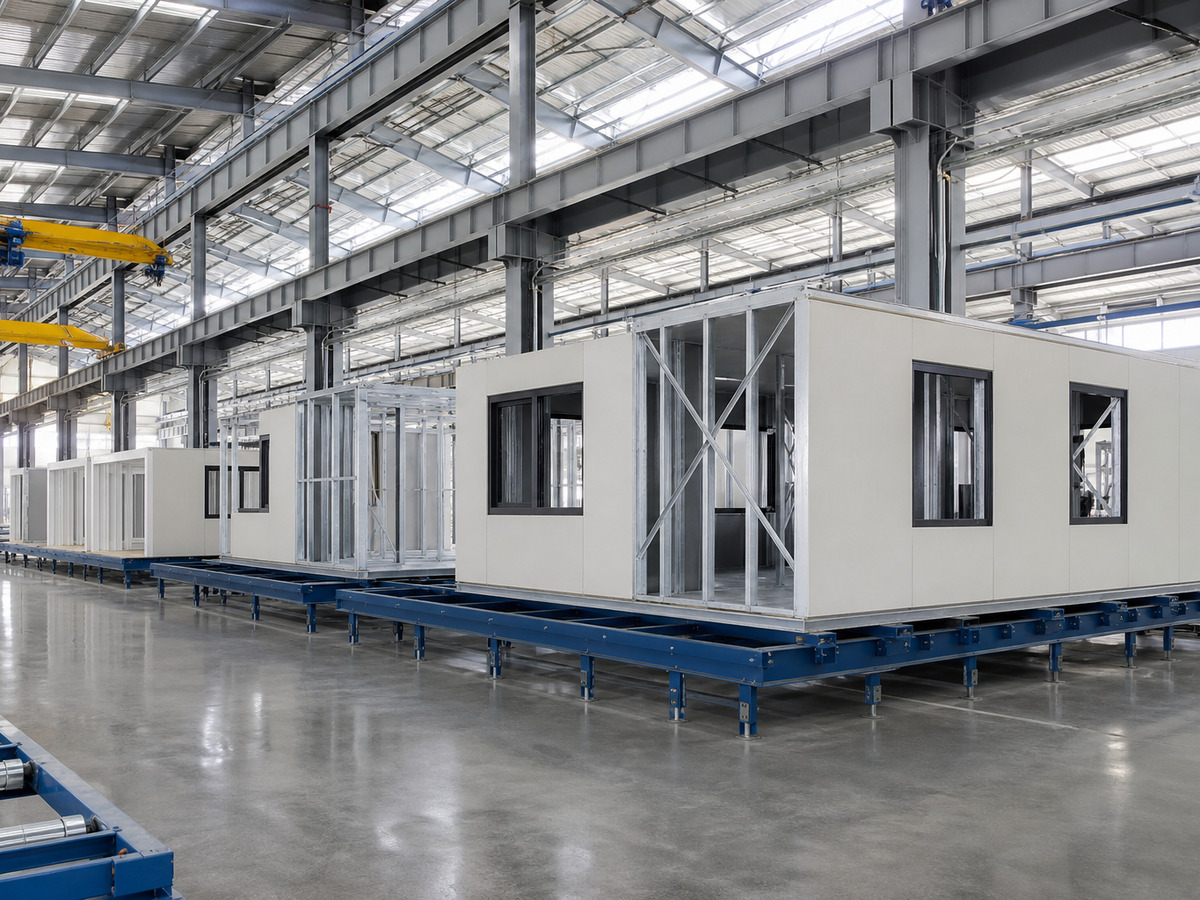 Prefabrik ev üretim tesisi ve atölye